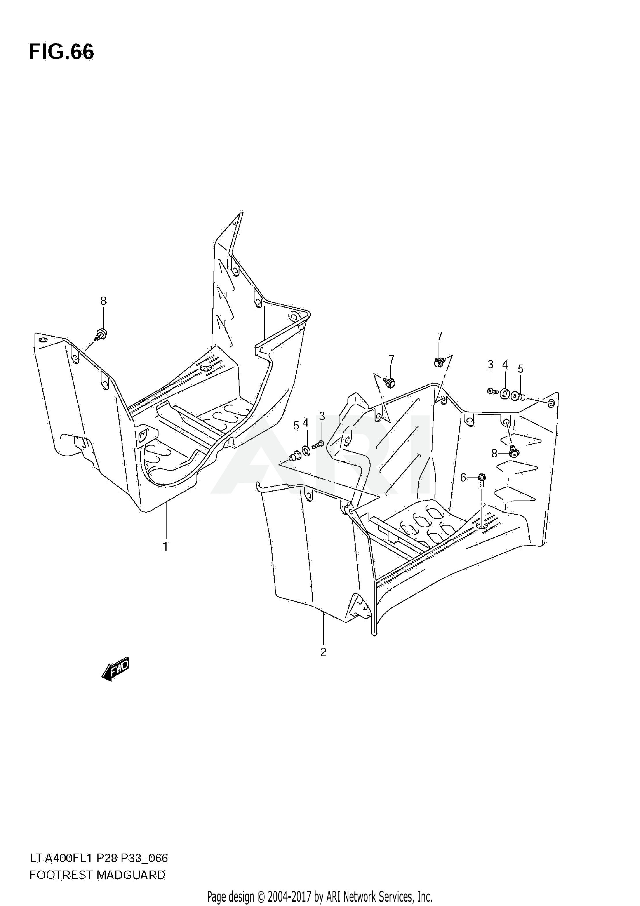 FOOTREST MUDGUARD