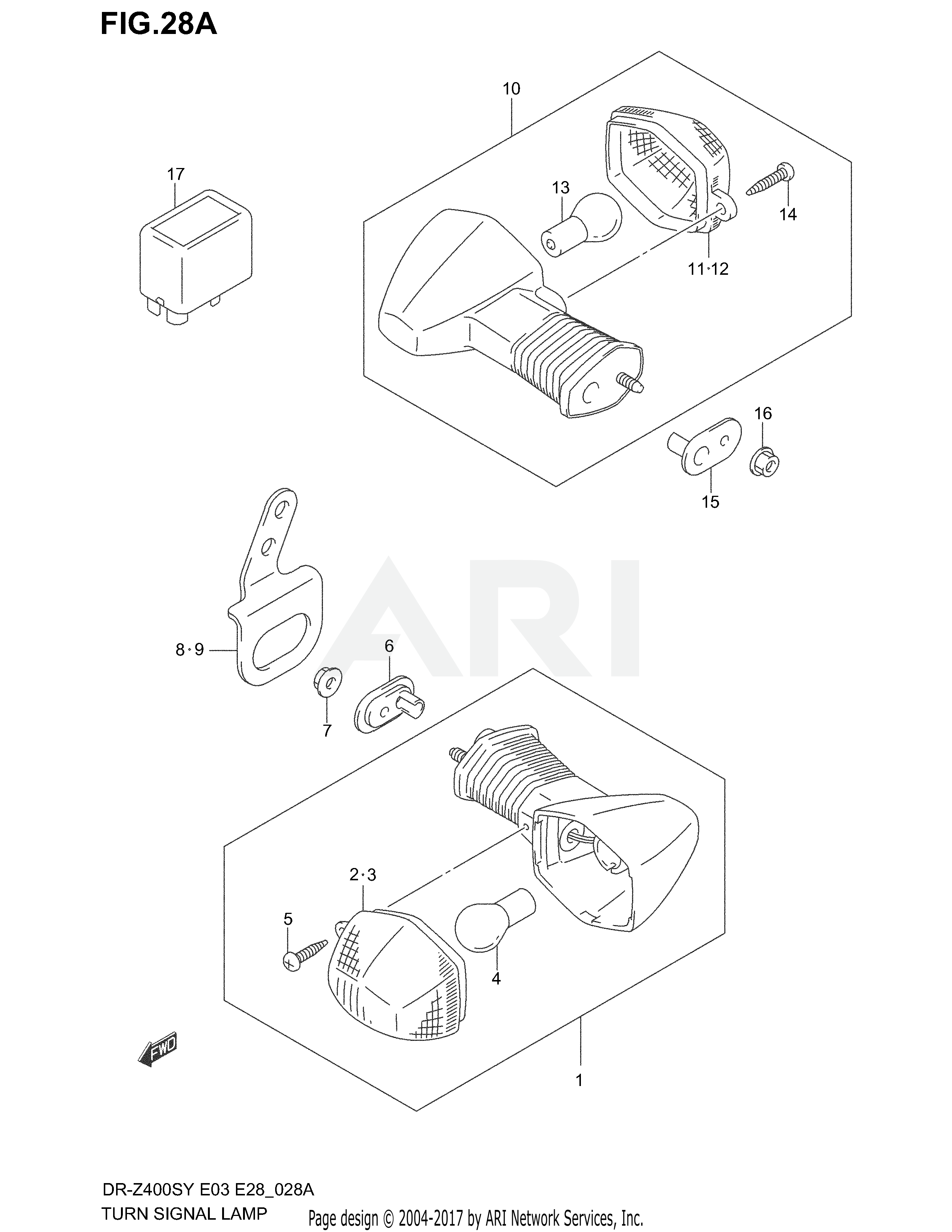 TURN SIGNAL LAMP (MODEL K2/K3/K4)