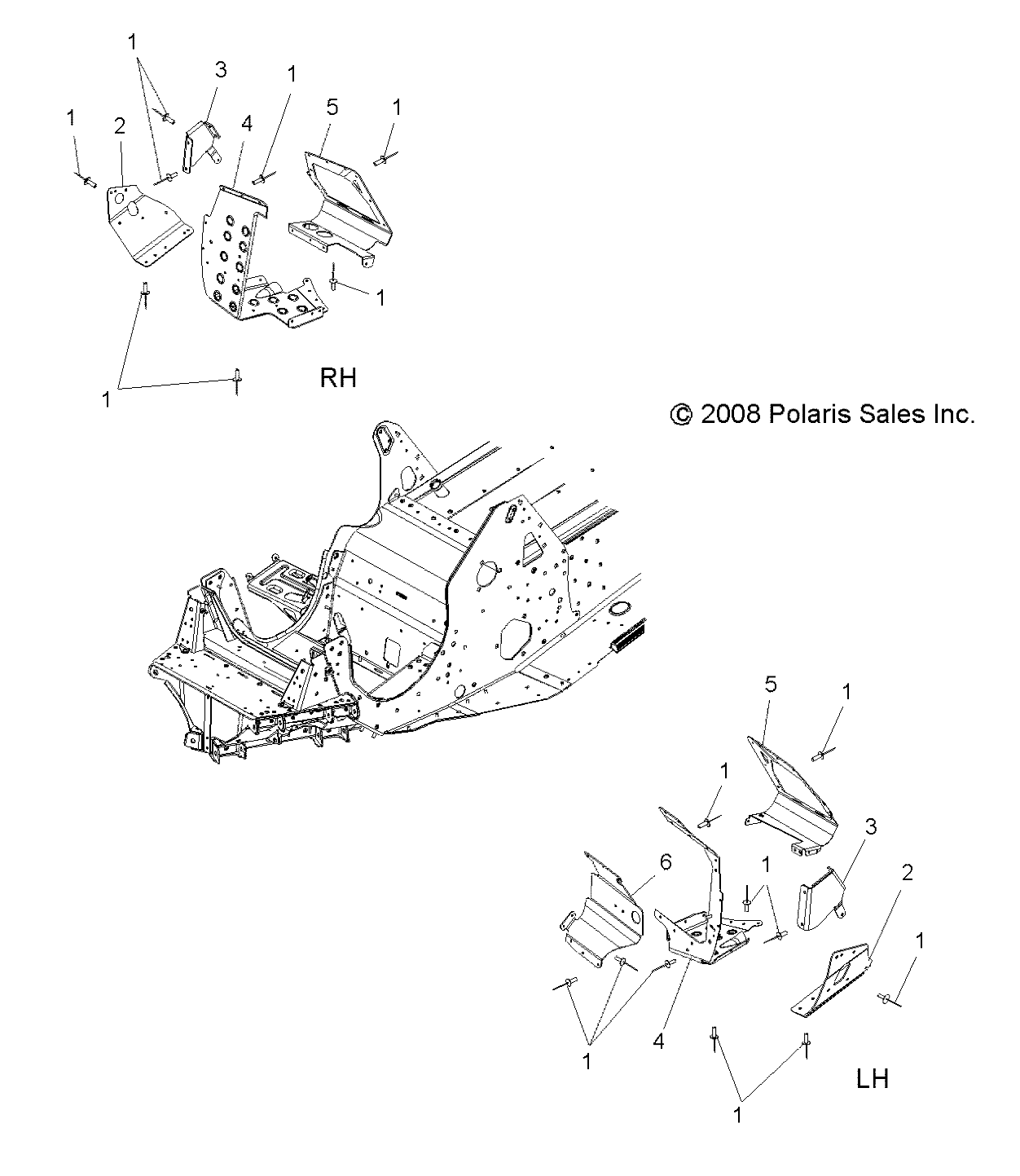 CHASSIS, FOOTRESTS - S09PB8ES/ESL (49SNOWFOOTREST09600IQ)