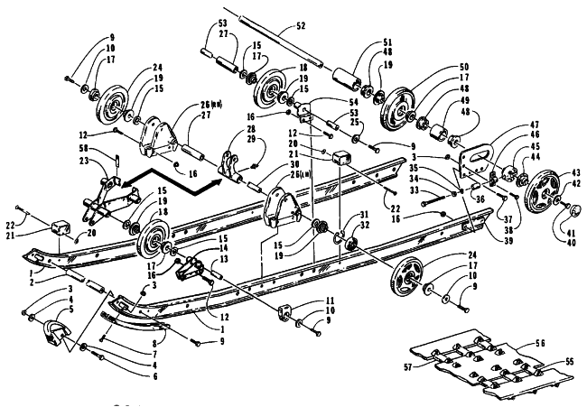 SLIDE RAIL AND TRACK ASSEMBLY