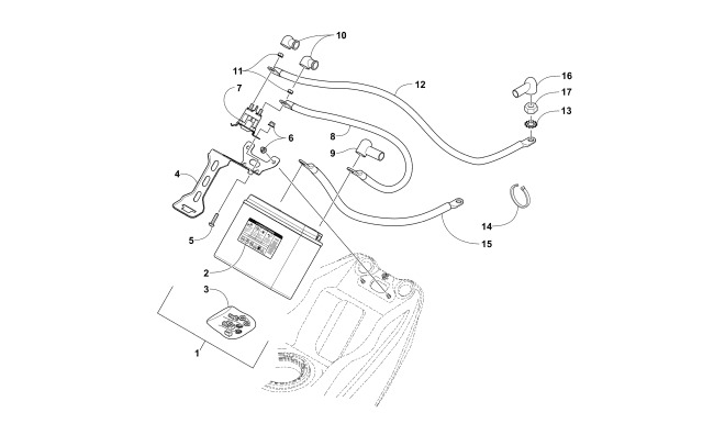 BATTERY AND TRAY ASSEMBLY