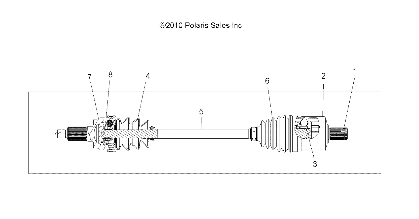 DRIVE TRAIN, DRIVE SHAFT, FRONT - A15SVE95AW (49ATVSHAFTDRIVE1332873)