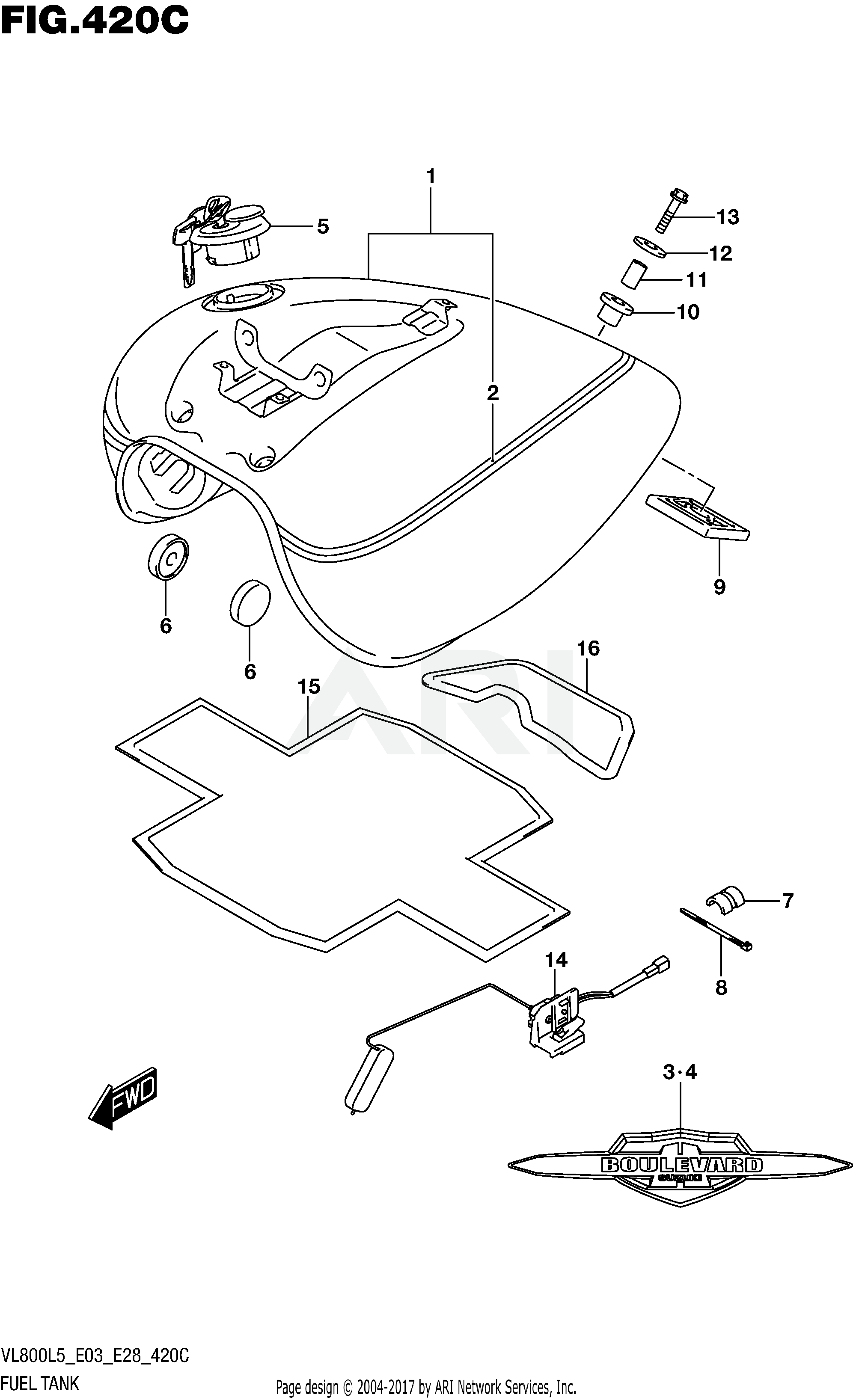 FUEL TANK (VL800TL5 E03)