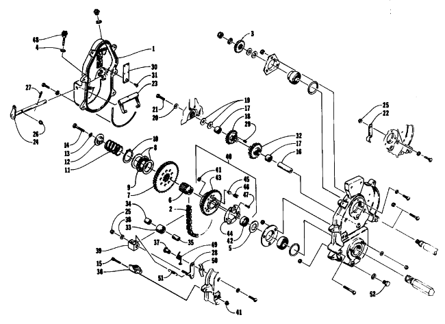 DRIVE/REVERSE DROPCASE ASSEMBLY