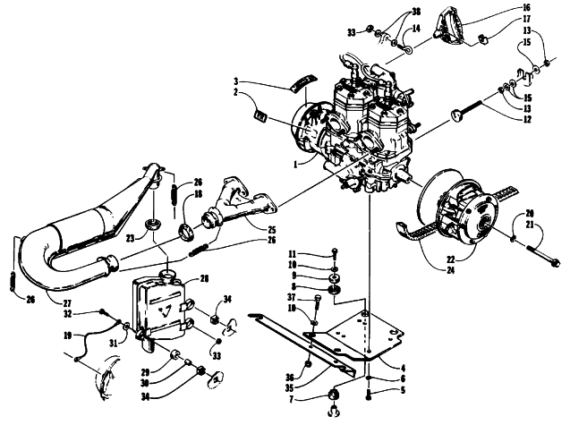 ENGINE AND RELATED PARTS