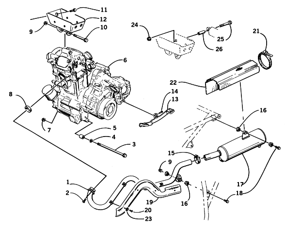 ENGINE AND EXHAUST