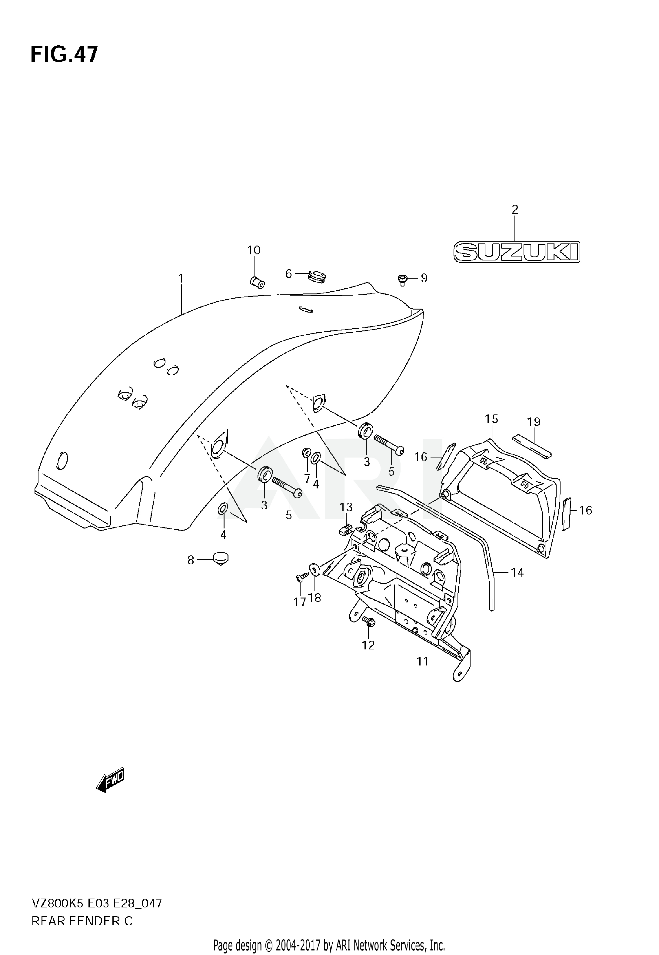 REAR FENDER (VZ800)