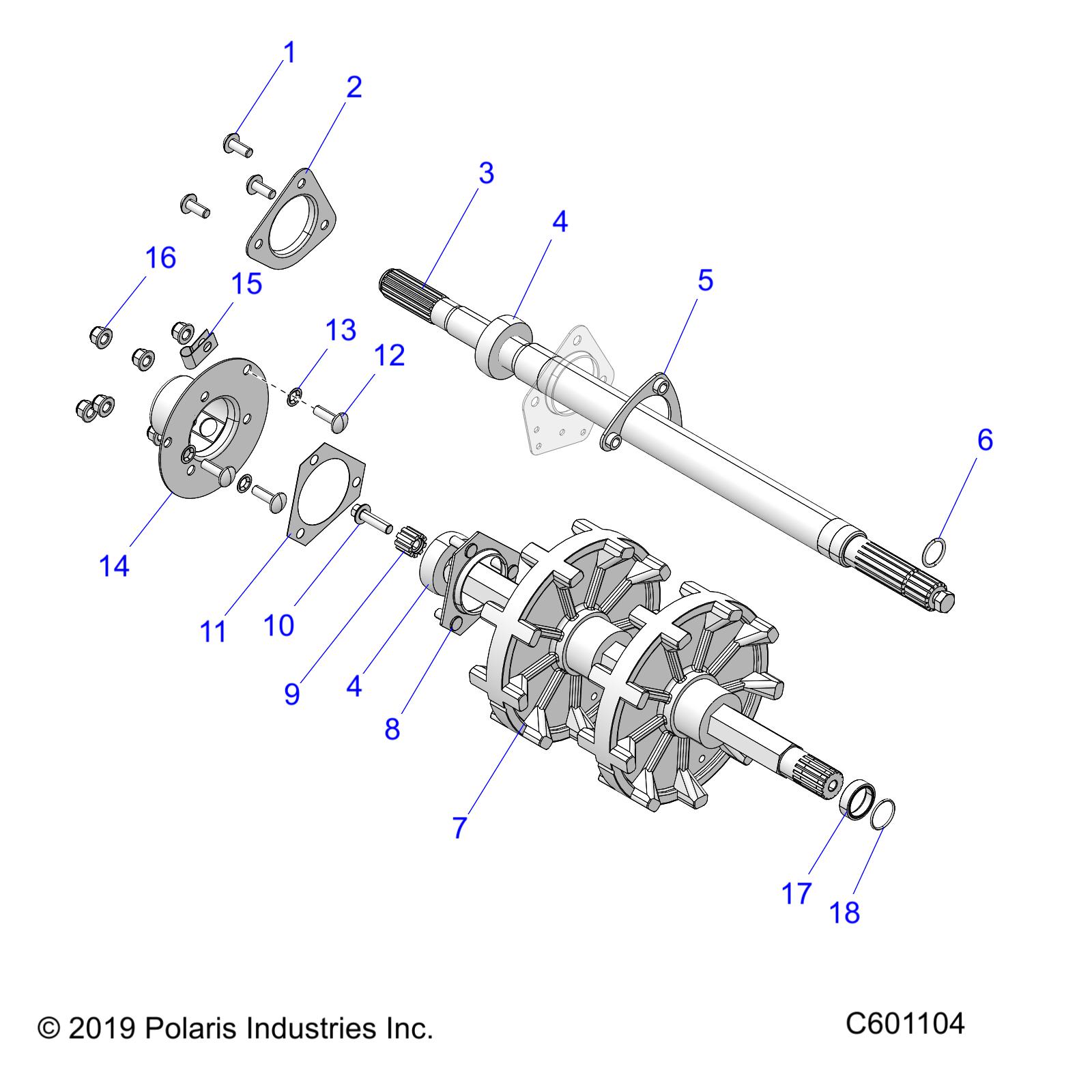 DRIVE TRAIN, JACKSHAFT and DRIVESHAFT - S20CED5BSL/BSU (C601104)