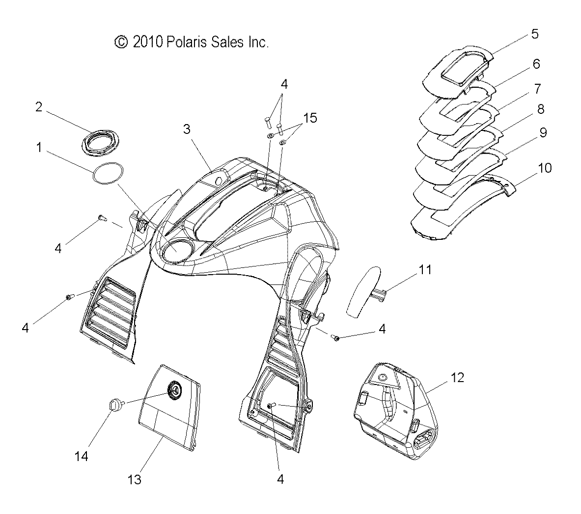 BODY, CONSOLE - S12PT7FSL (49SNOWCONSOLE11TRBO)