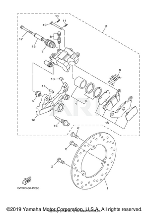 REAR BRAKE CALIPER