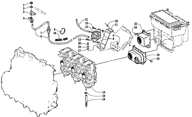 CARBURETOR AND FUEL PUMP ASSEMBLY