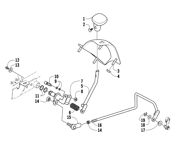 REVERSE SHIFT LEVER ASSEMBLY