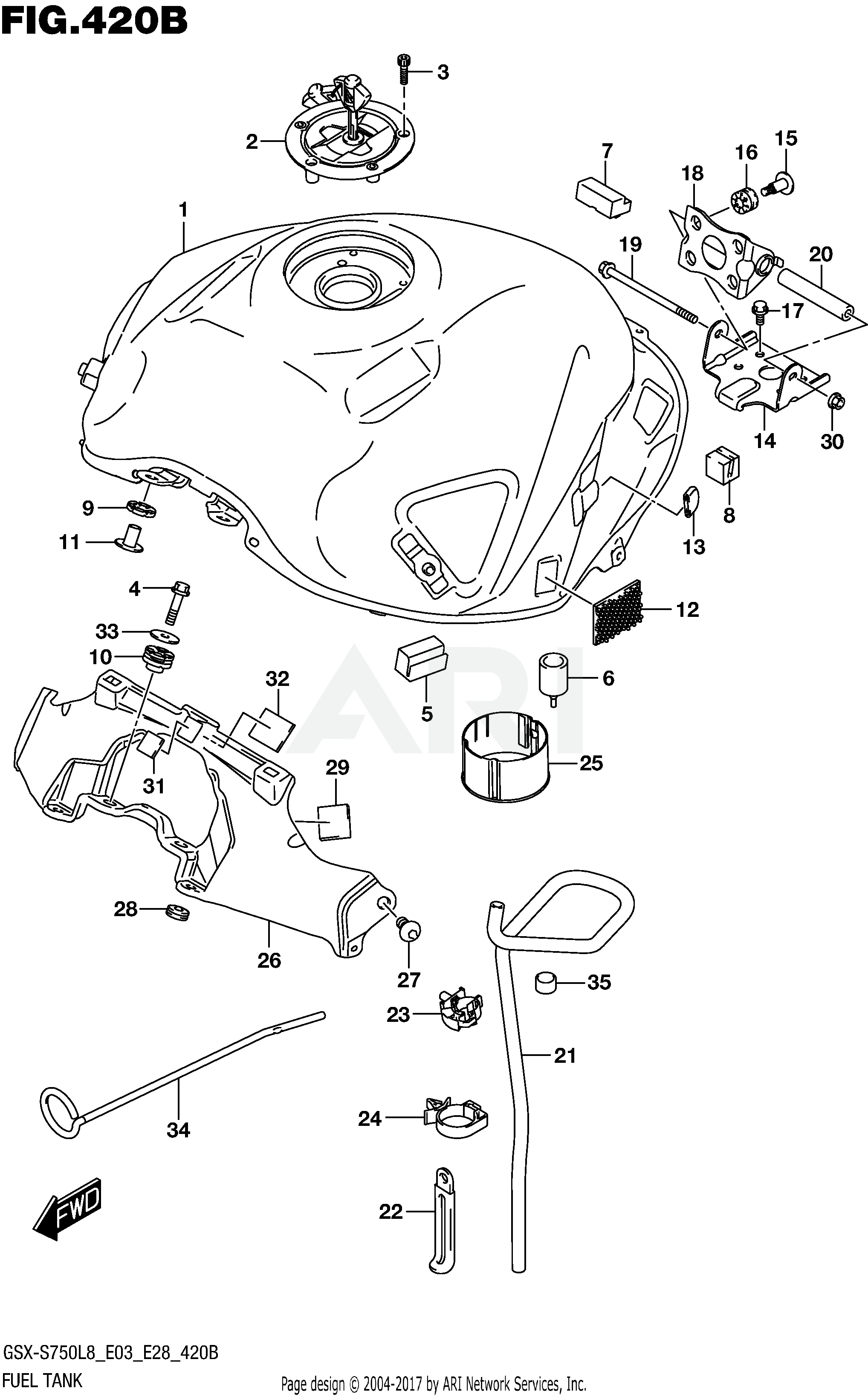 FUEL TANK (GSX-S750L8 E33)