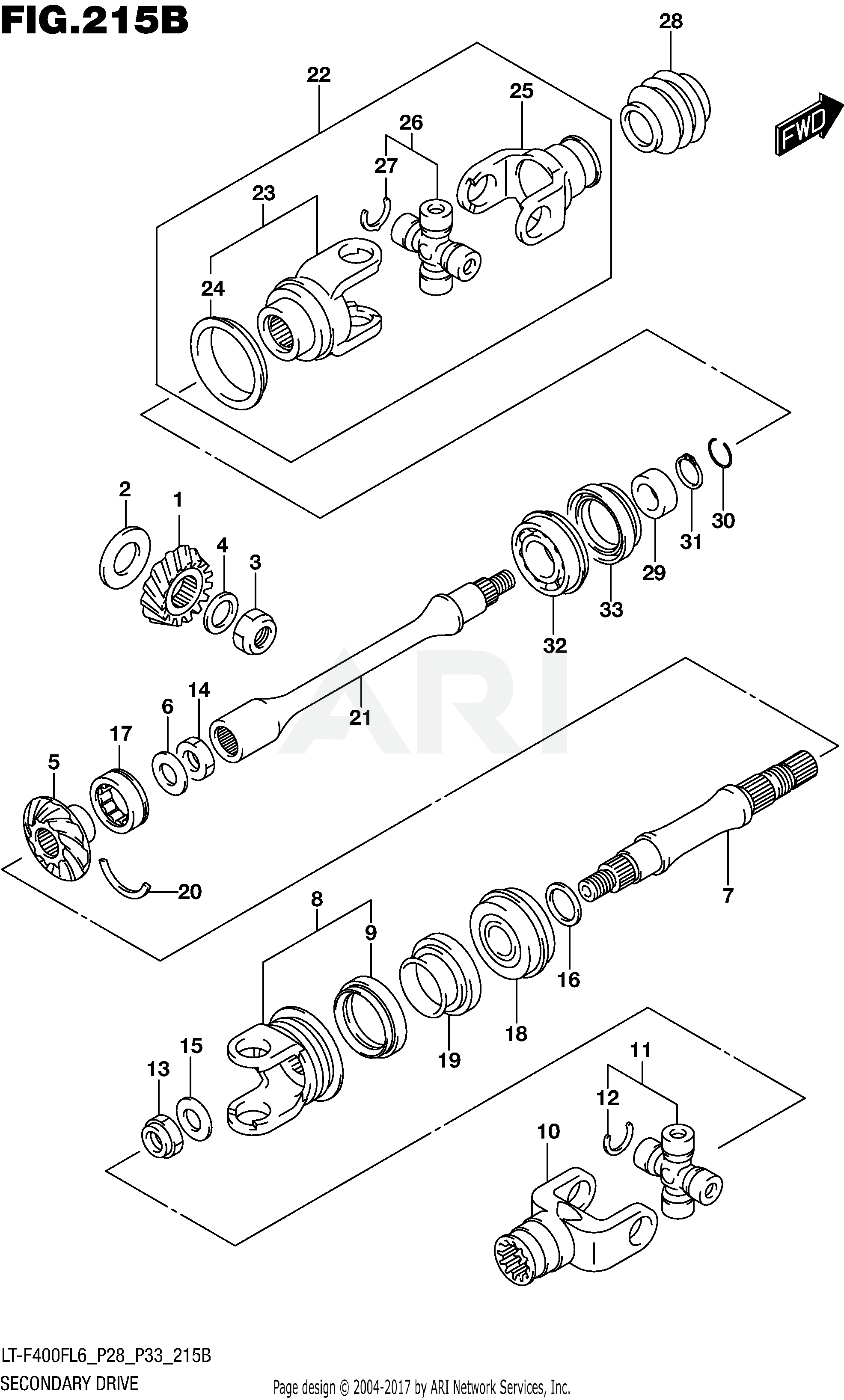 SECONDARY DRIVE (LT-F400FL6 P33)