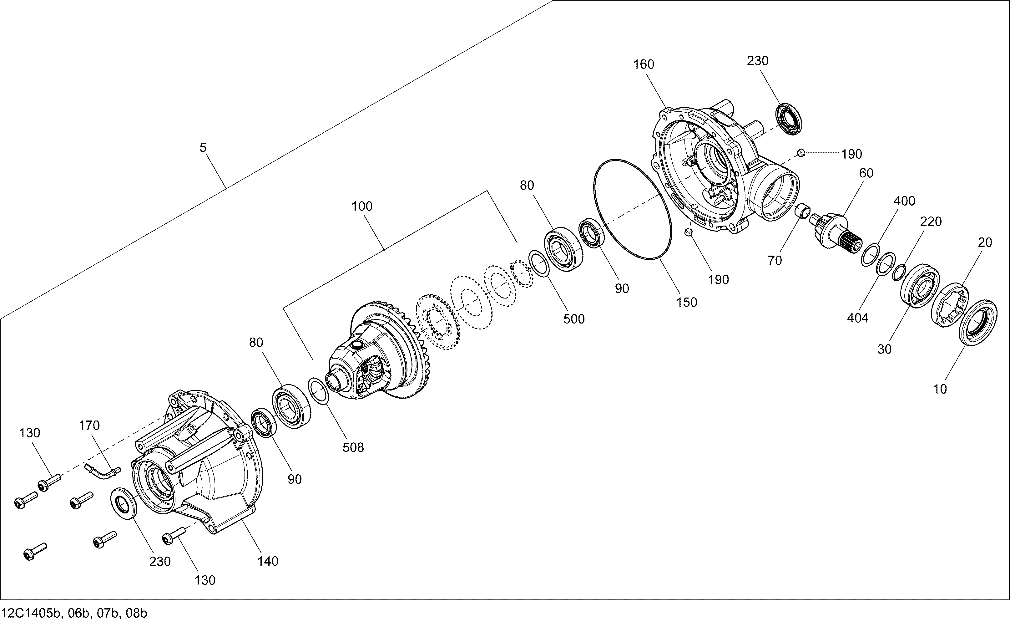 Drive System, Front Differential_12C1406b