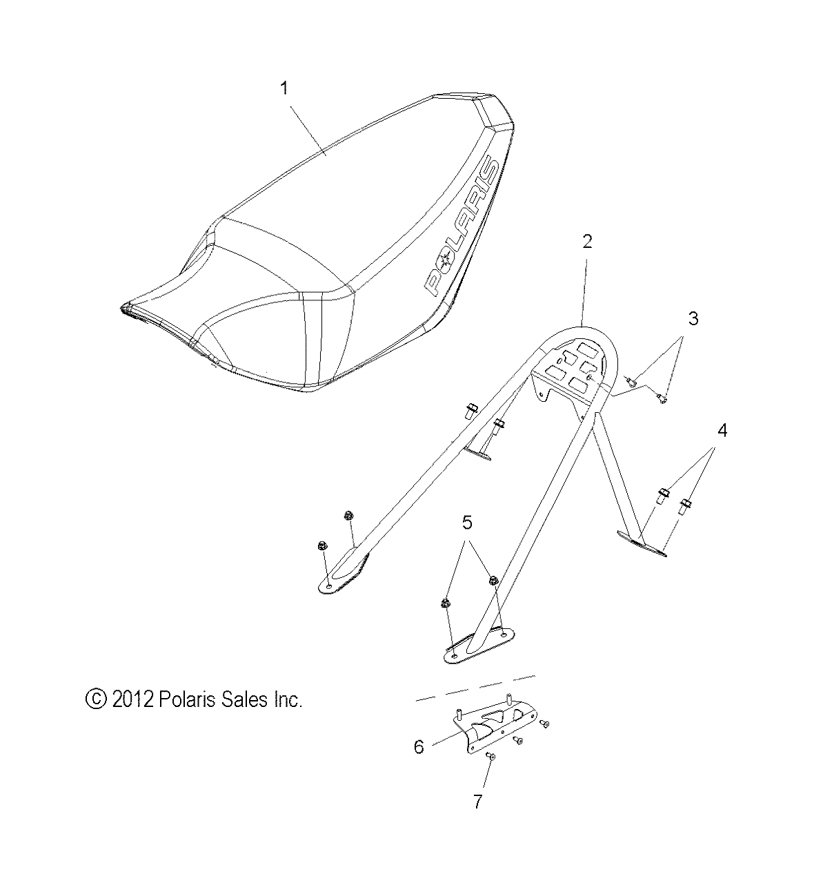 BODY, SEAT MOUNTING - S13BR6GSA/GSL (49SNOWSEAT13SB)