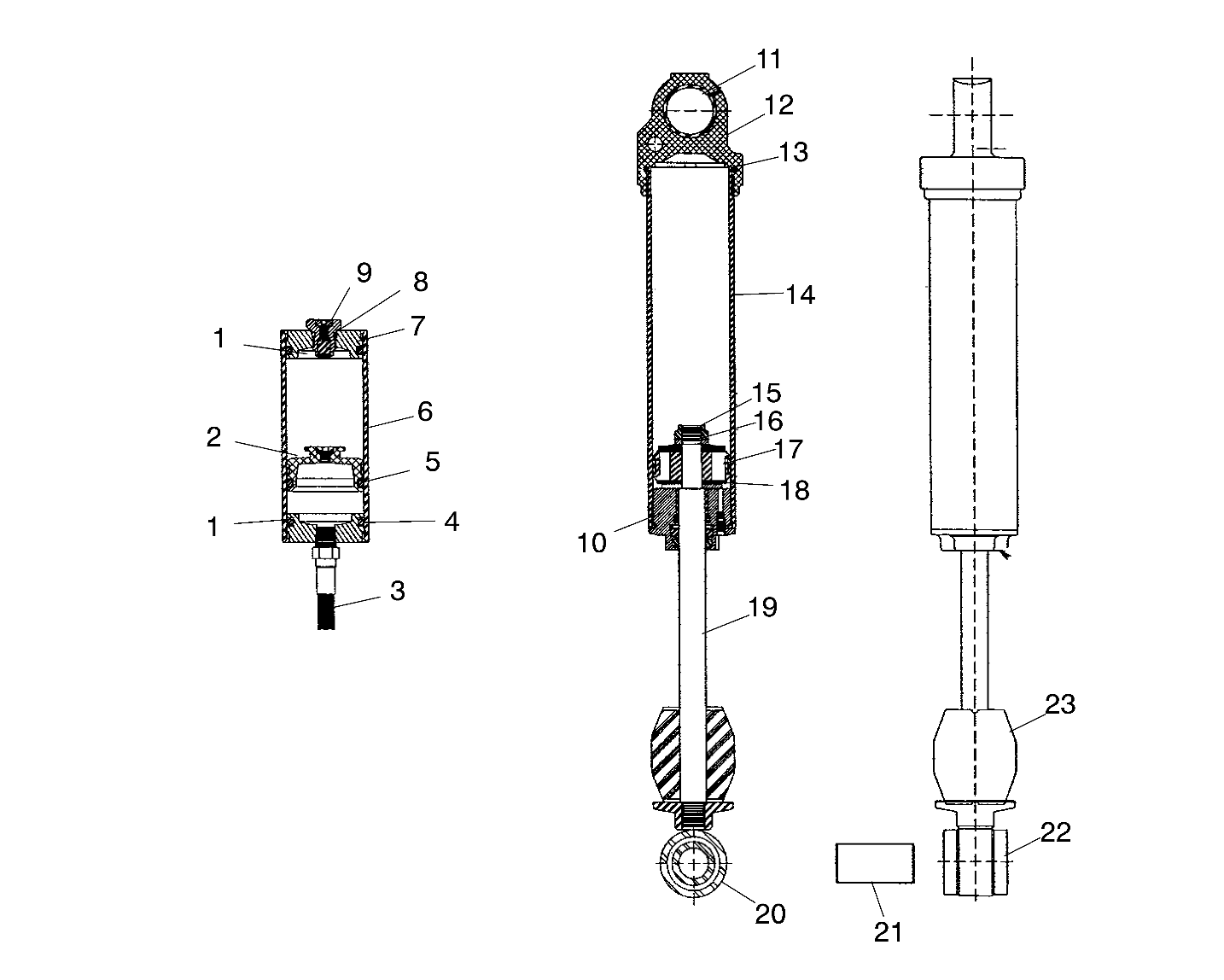 REAR SHOCK - S02ND6ES (4970437043B011)