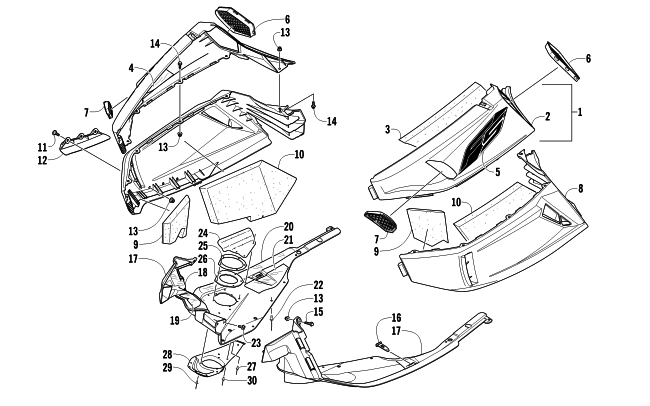 SKID PLATE AND SIDE PANEL ASSEMBLY