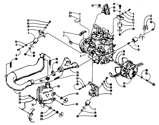 ENGINE AND RELATED PARTS