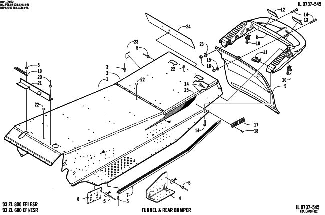 TUNNEL AND REAR BUMPER