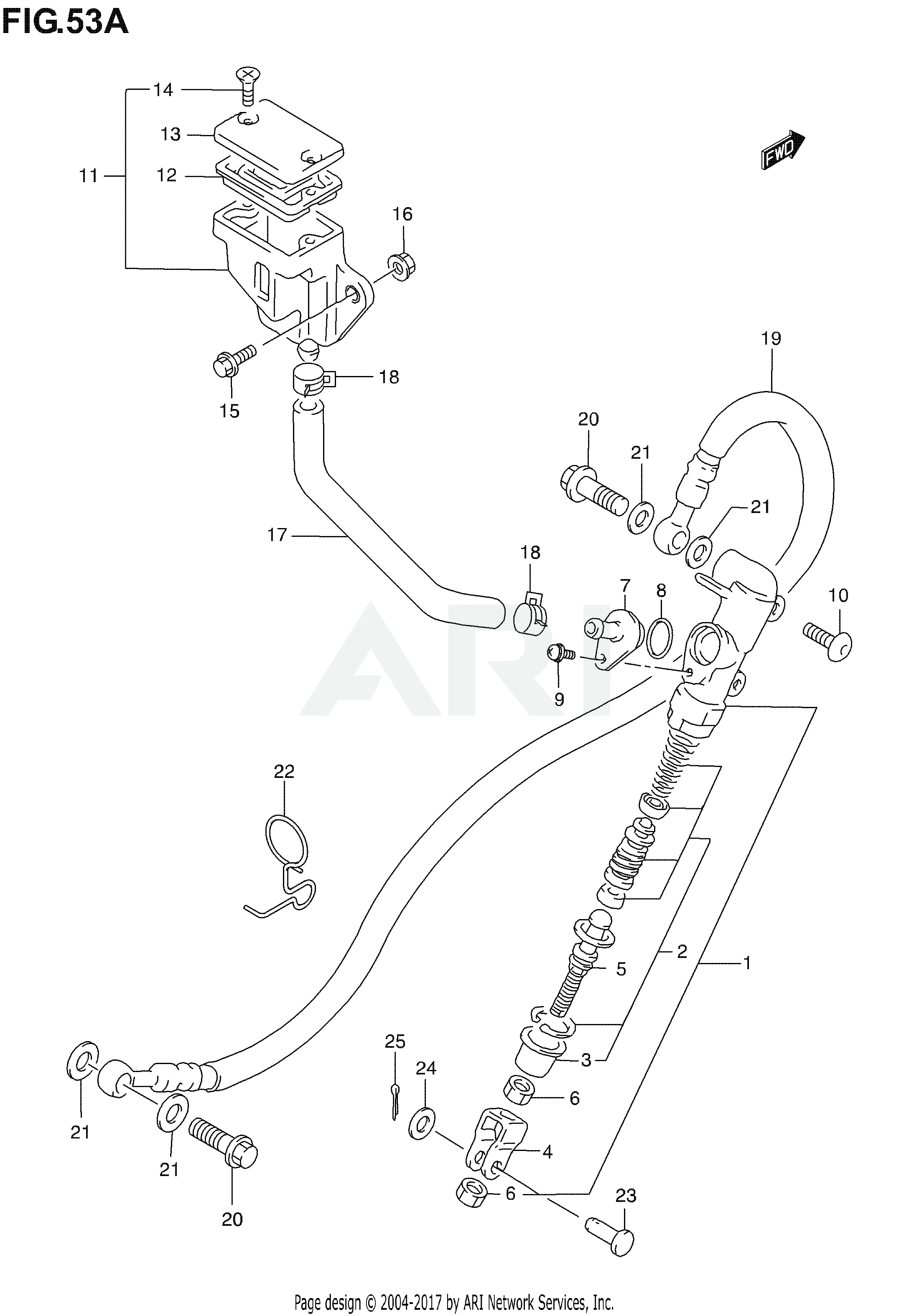 REAR MASTER CYLINDER (MODEL K4/K5/K6)