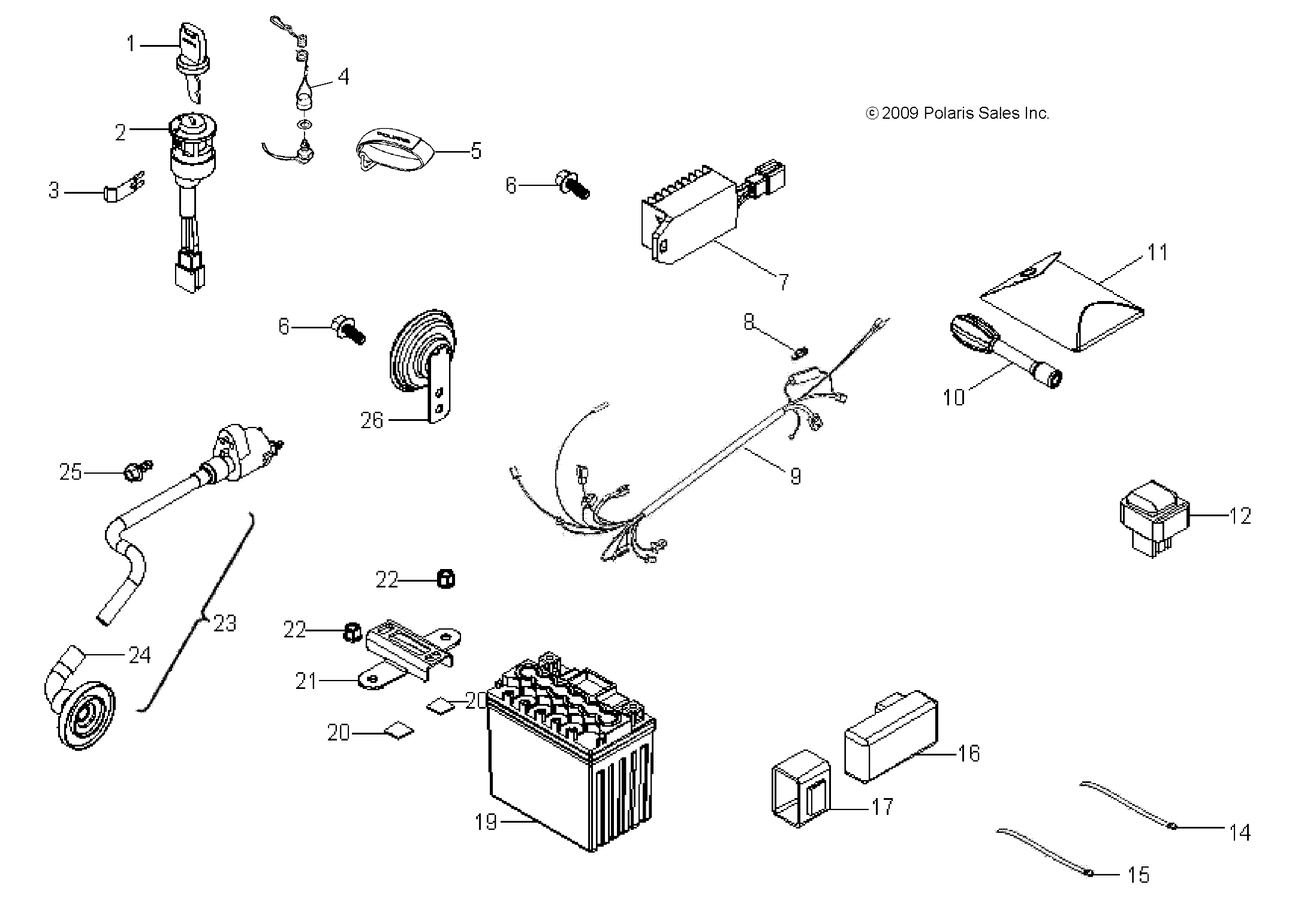 ELECTRICAL, SWITCHES, HARNESS and PARTS - A10KA05AB/AD (49ATVELECT10OUT50)