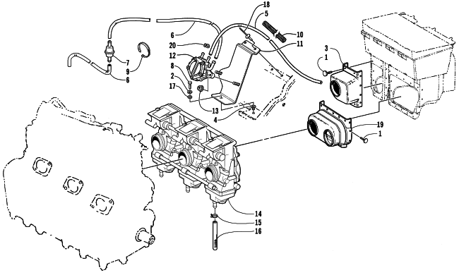 CARBURETOR AND FUEL PUMP ASSEMBLY