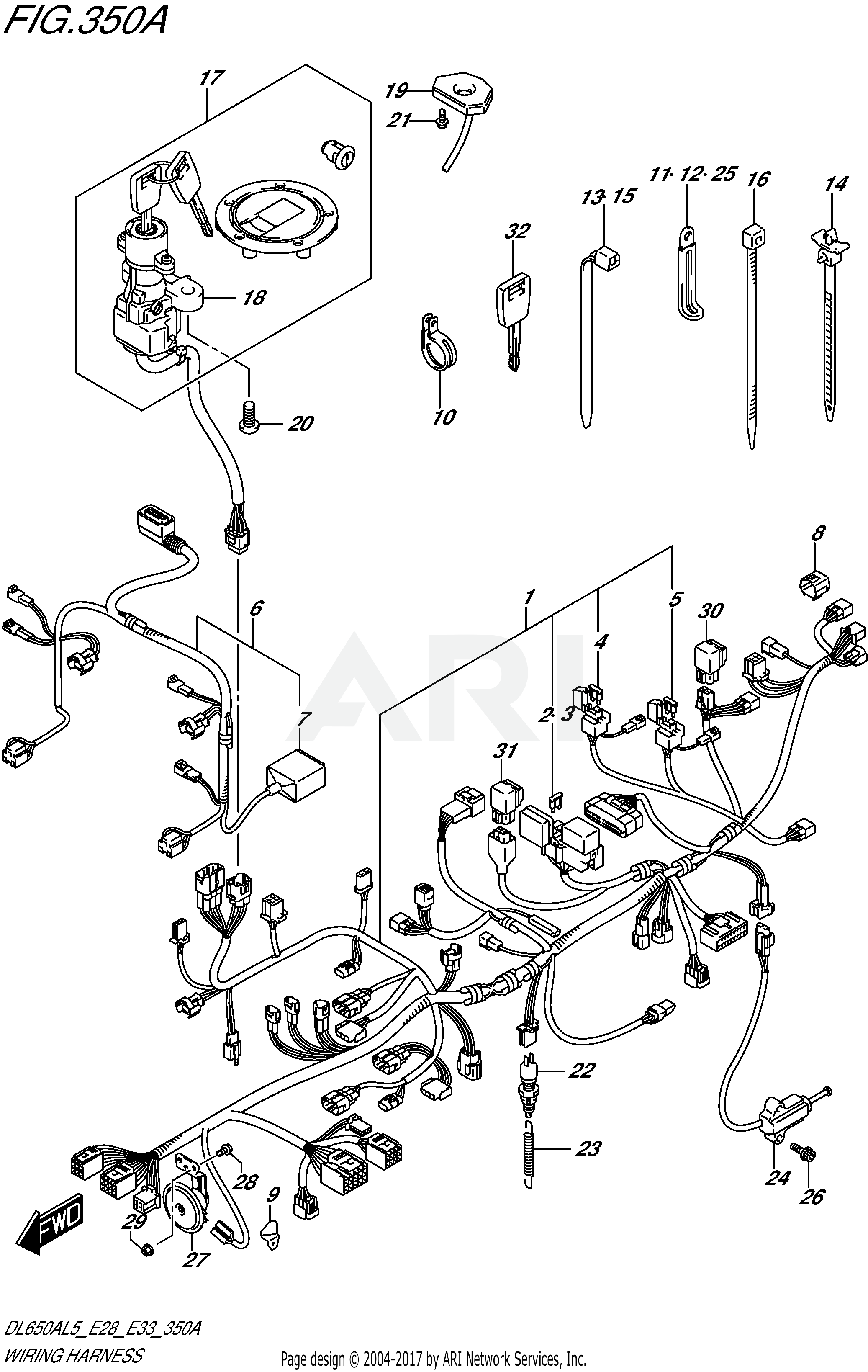 WIRING HARNESS (DL650AL5 E28)