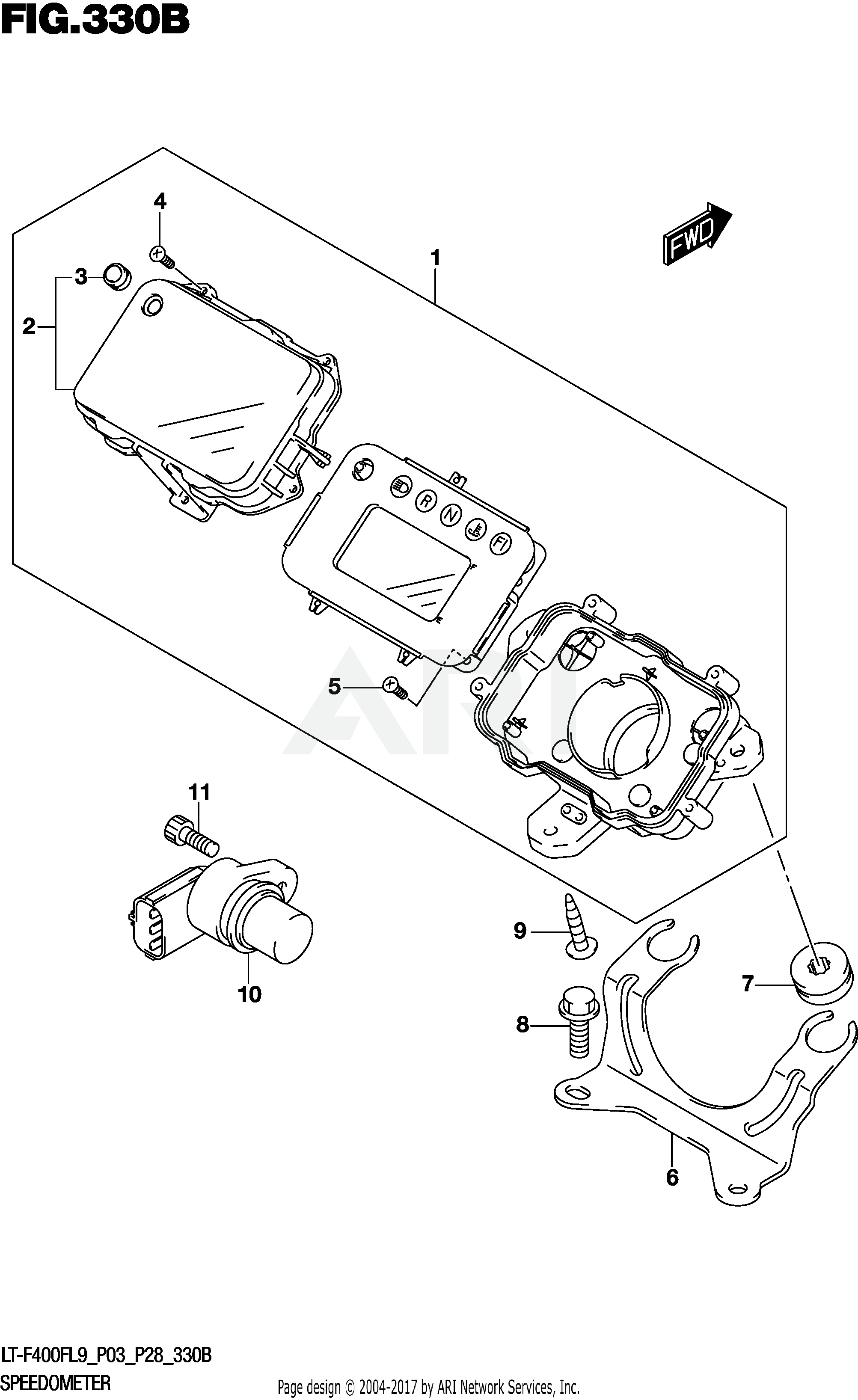 SPEEDOMETER (LT-F400FL9 P28)