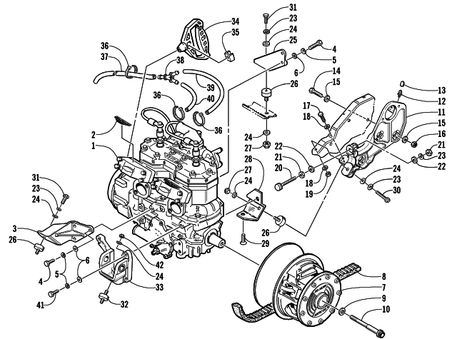 ENGINE AND RELATED PARTS