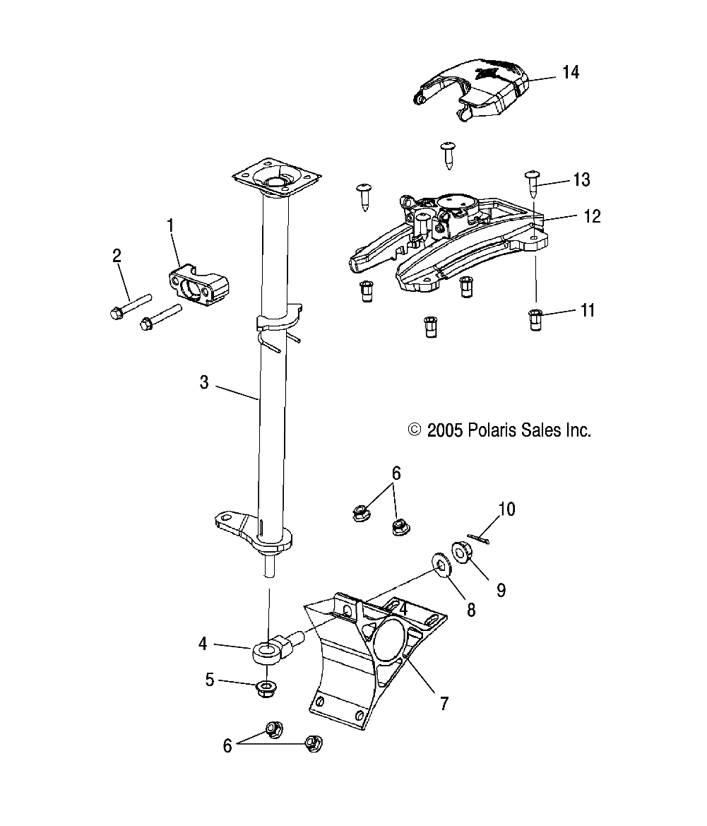 STEERING POST ASSEMBLY - S06PD7ES/FS (4997339733B10)