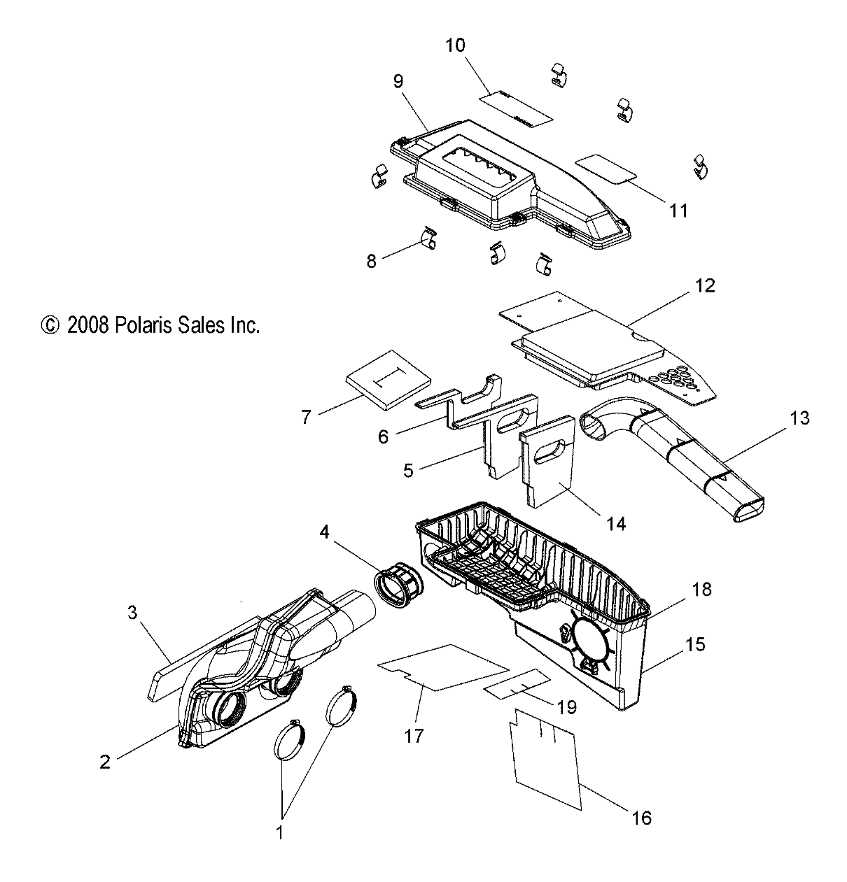 ENGINE, AIR INTAKE SYSTEM - S13PU7ESL/EEL (49SNOWAIR09WIDE)