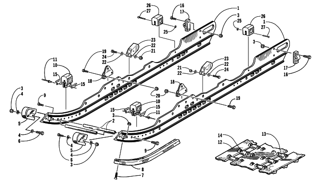 SLIDE RAIL AND TRACK ASSEMBLY