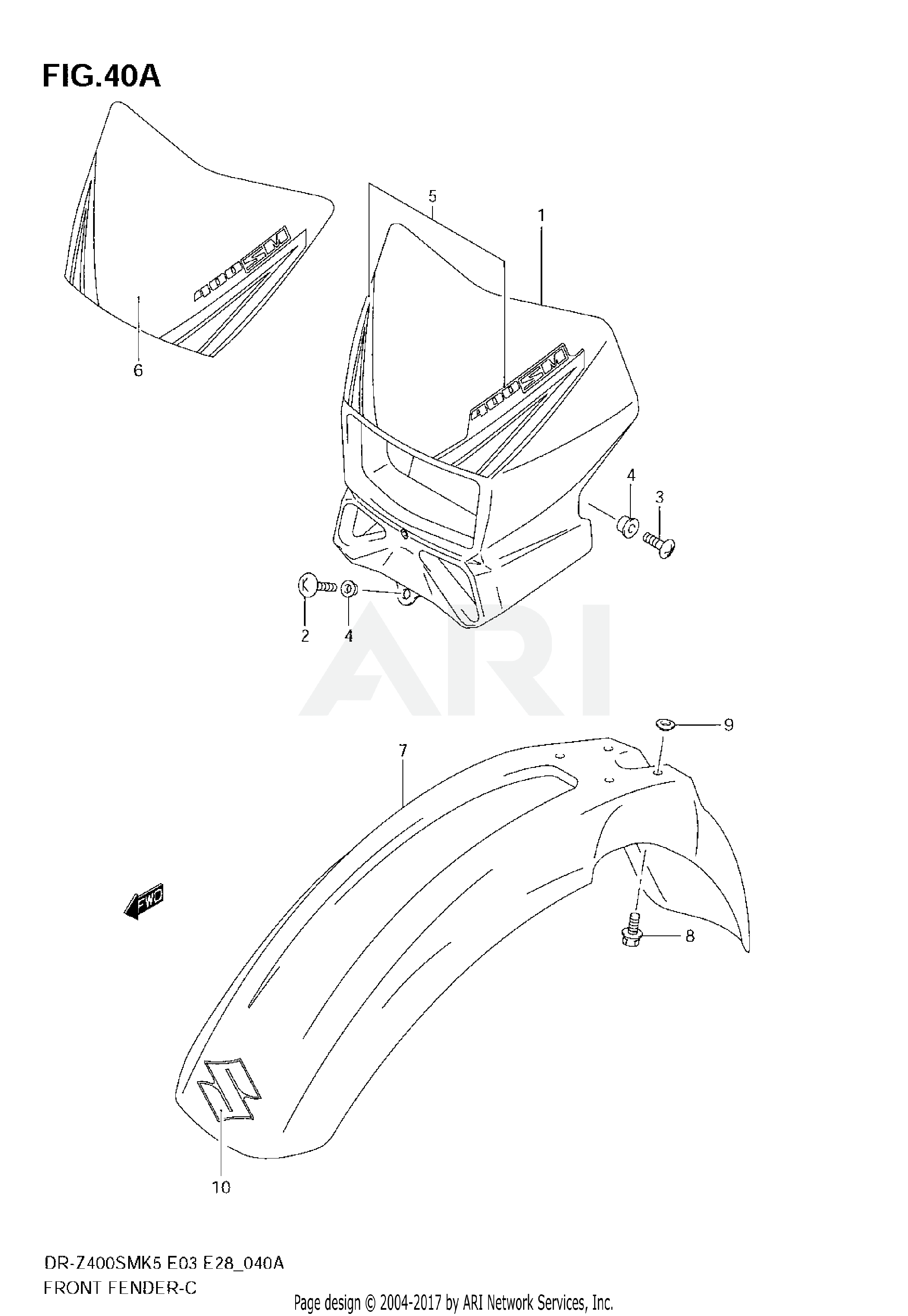 FRONT FENDER (MODEL K6)