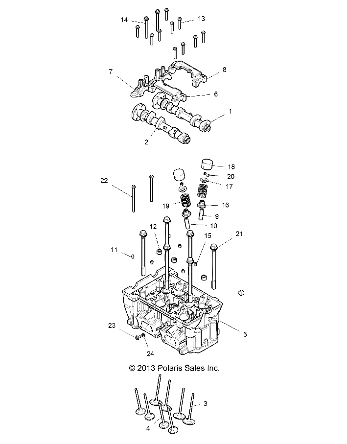 ENGINE, CYLINDER HEAD AND VALVES - Z18VDE92LS (49RGRVALVE14RZR1000)