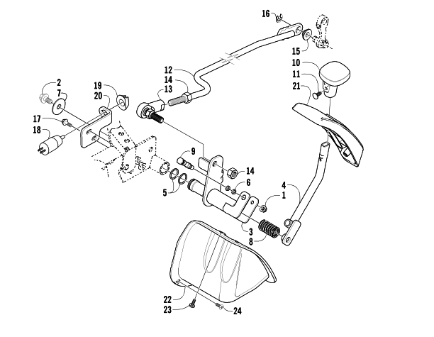 REVERSE SHIFT LEVER ASSEMBLY