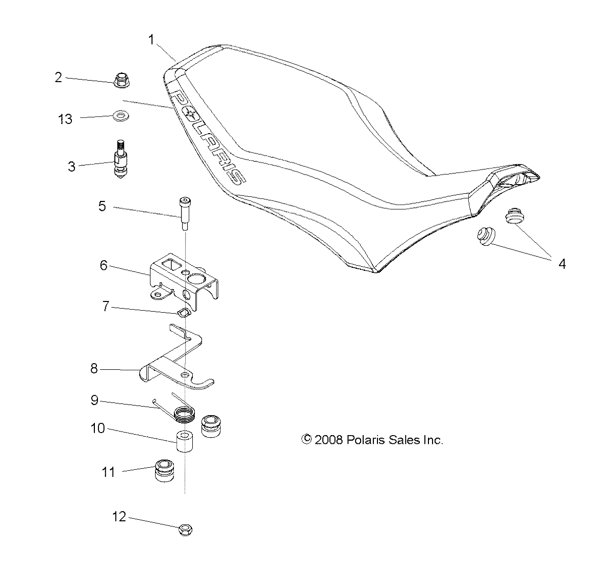 BODY, SEAT - A10GJ45AA (49ATVSEAT09OUT525)