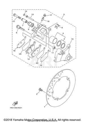 REAR BRAKE CALIPER