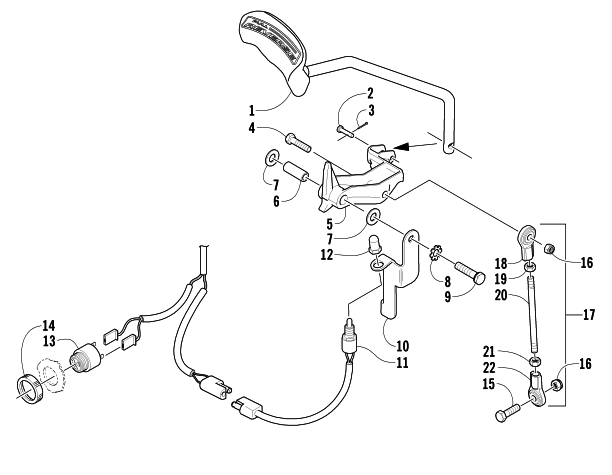 REVERSE SHIFT LEVER ASSEMBLY