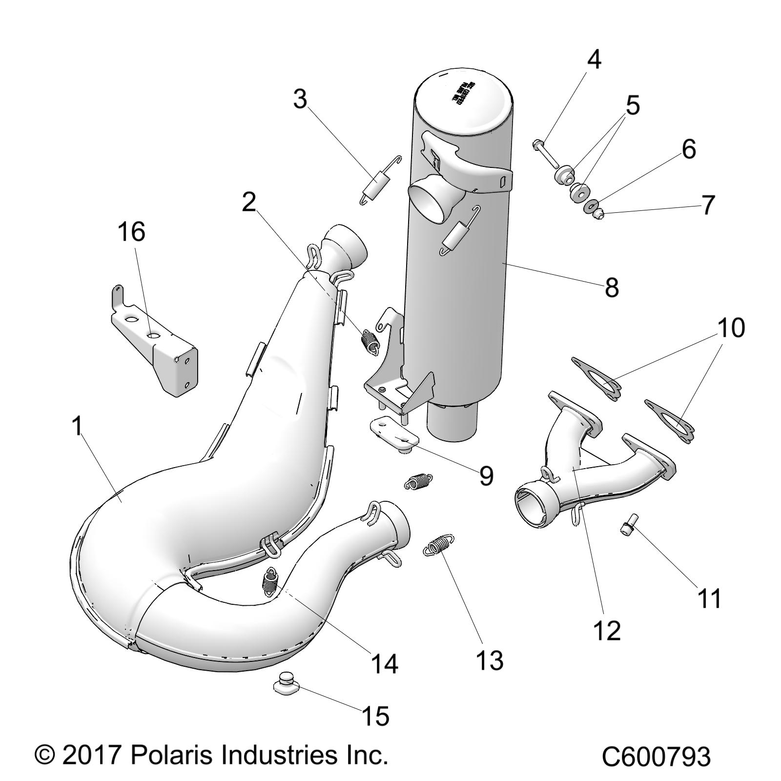 ENGINE, EXHAUST - S20CEA5BSL (C600793)