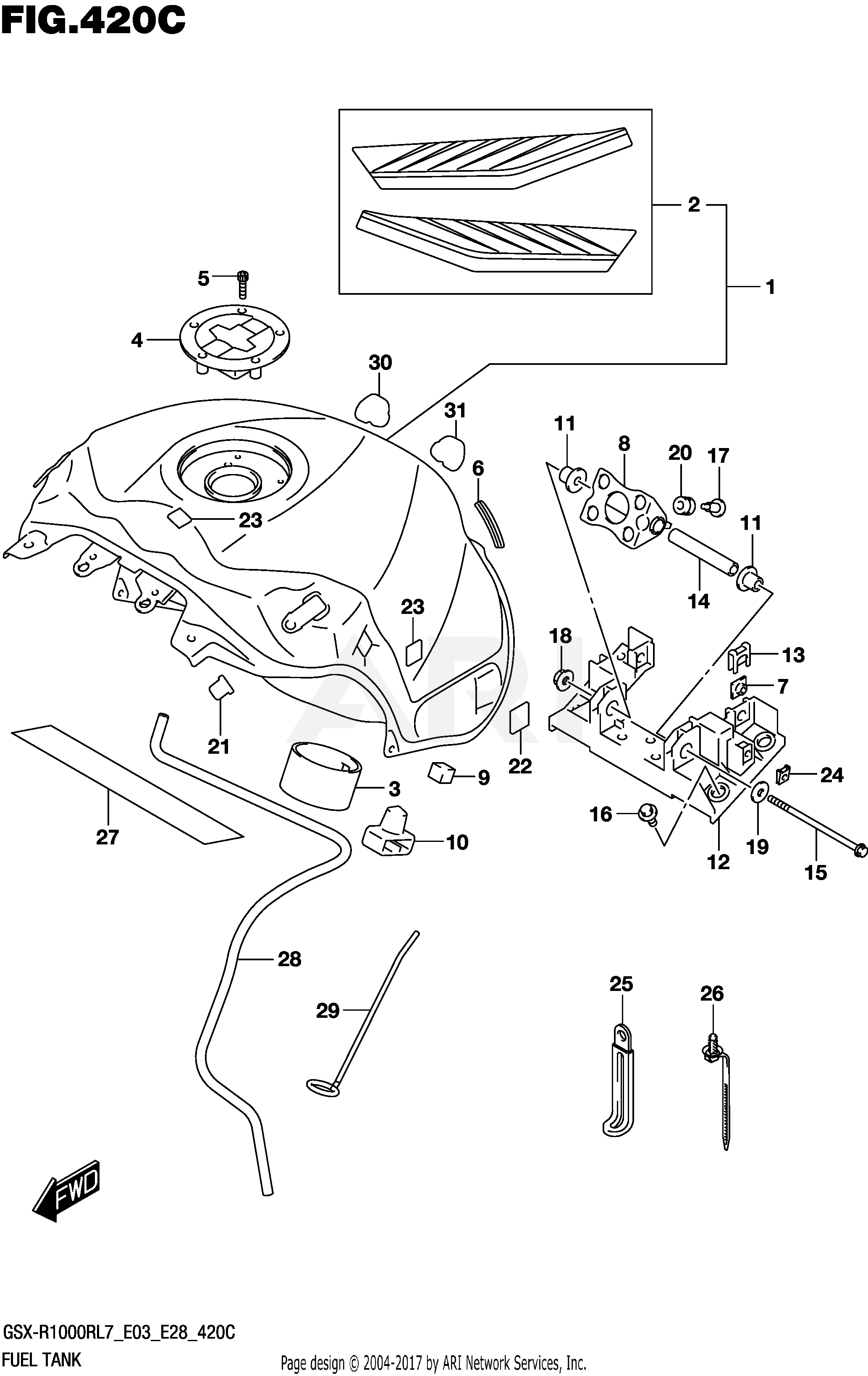 FUEL TANK (GSX-R1000RL7 E33)