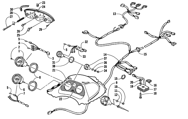 HEADLIGHT, INSTRUMENTS, AND WIRING ASSEMBLIES