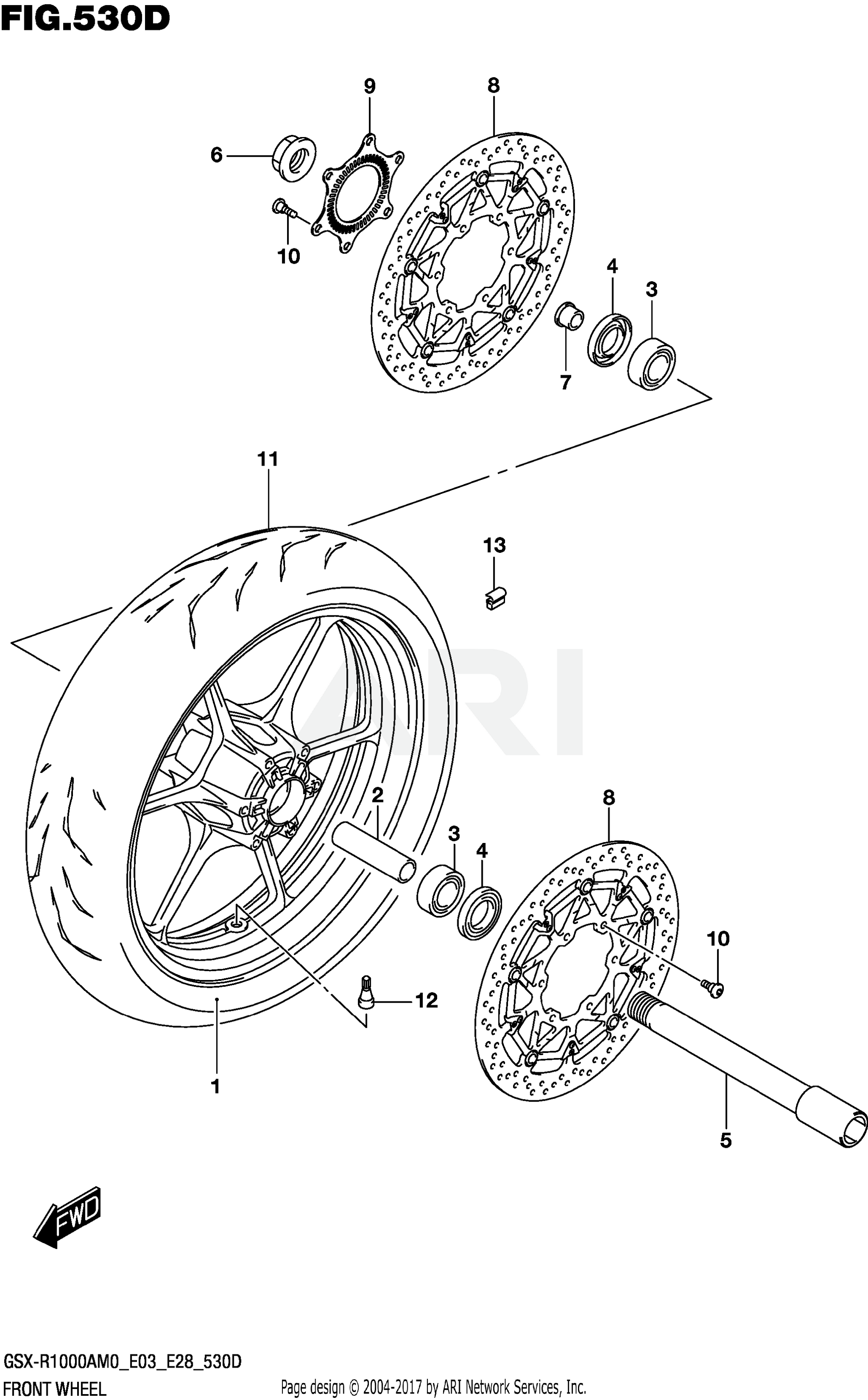 FRONT WHEEL (GSX-R1000RZA)