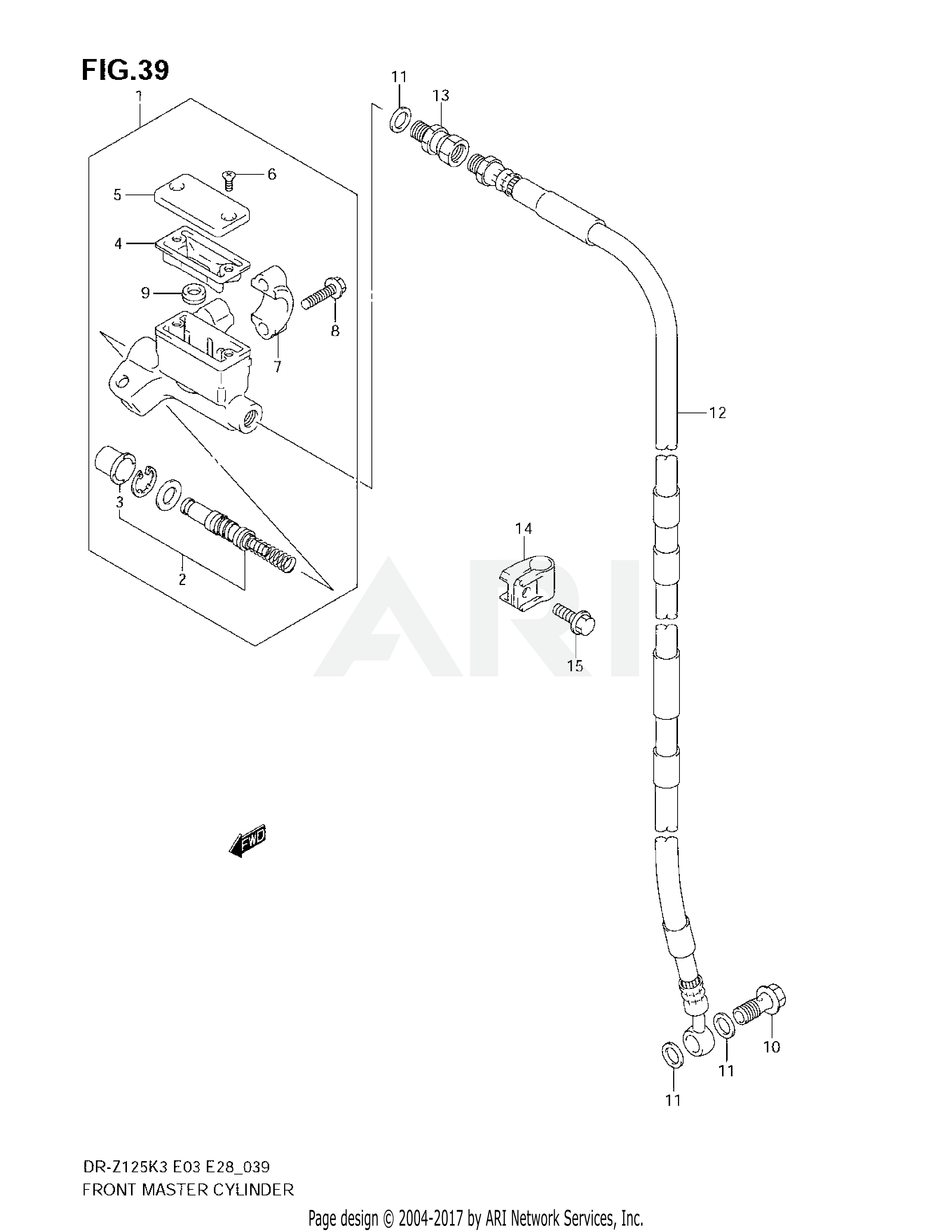 FRONT MASTER CYLINDER (DR-Z125LK3/LK4/LK5/LK6/LK7)