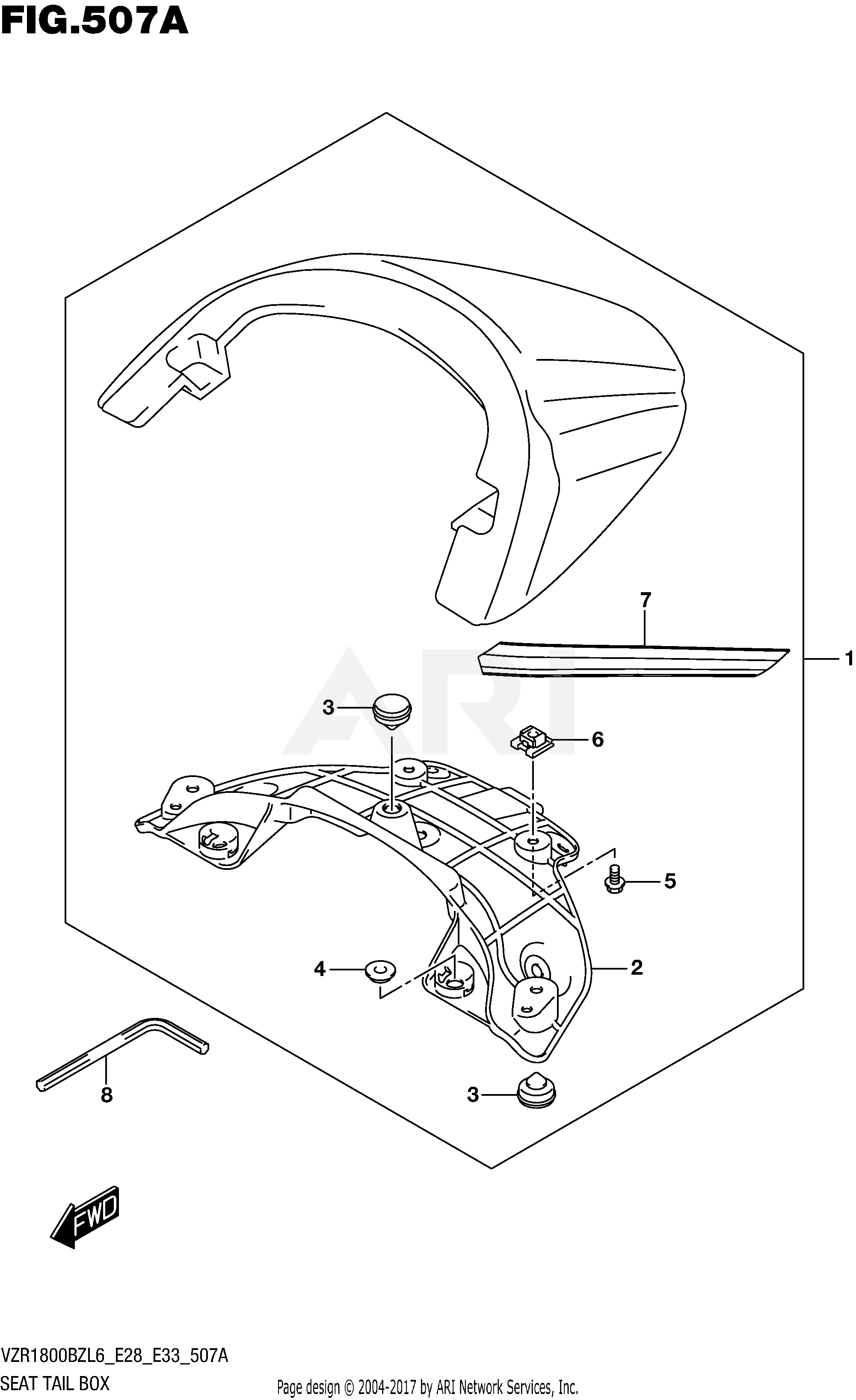 SEAT TAIL BOX (FOR BBD)  (VZR1800BZL6 E28)