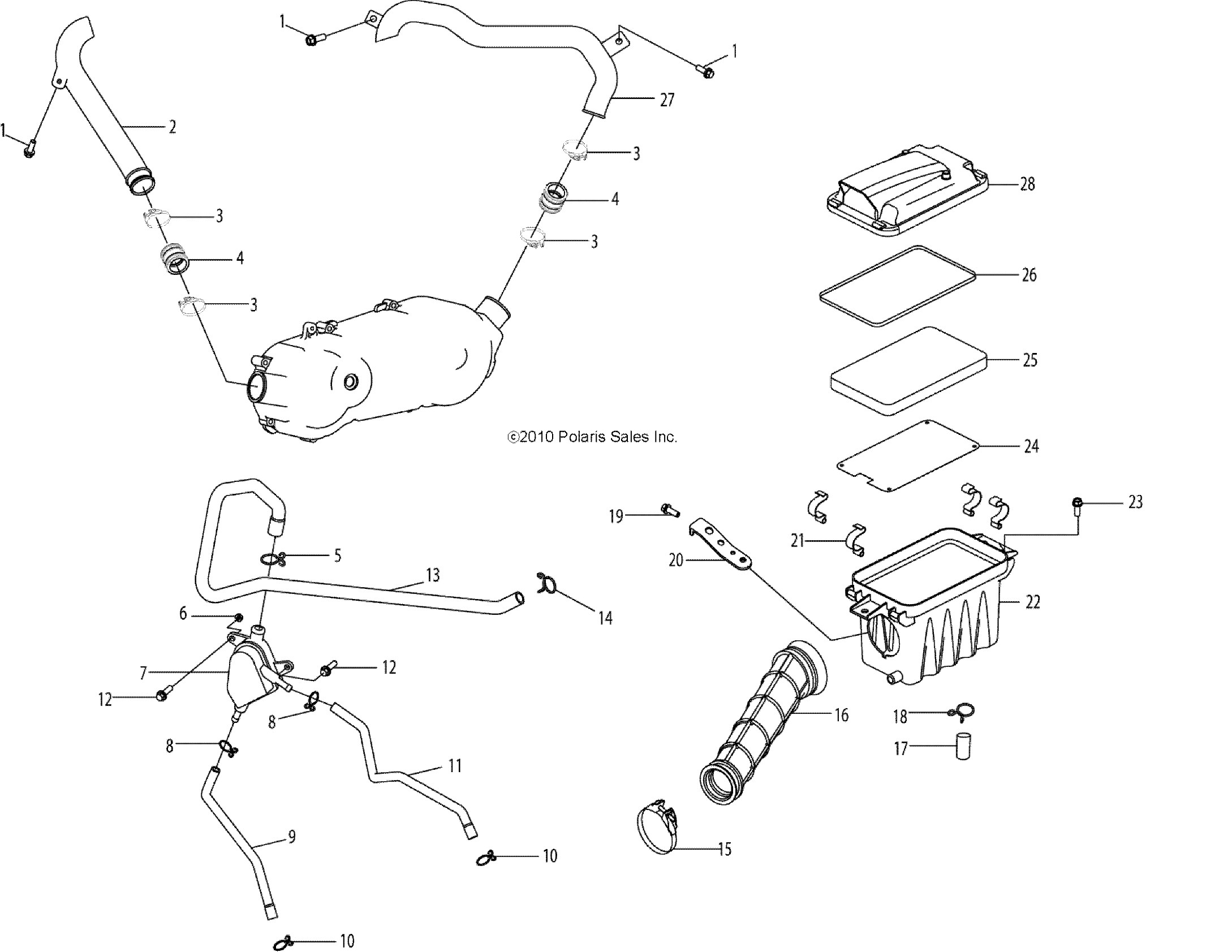 ENGINE, AIR INTAKE SYSTEM - A11KA09AB/AD (49ATVAIRBOX11SP90)