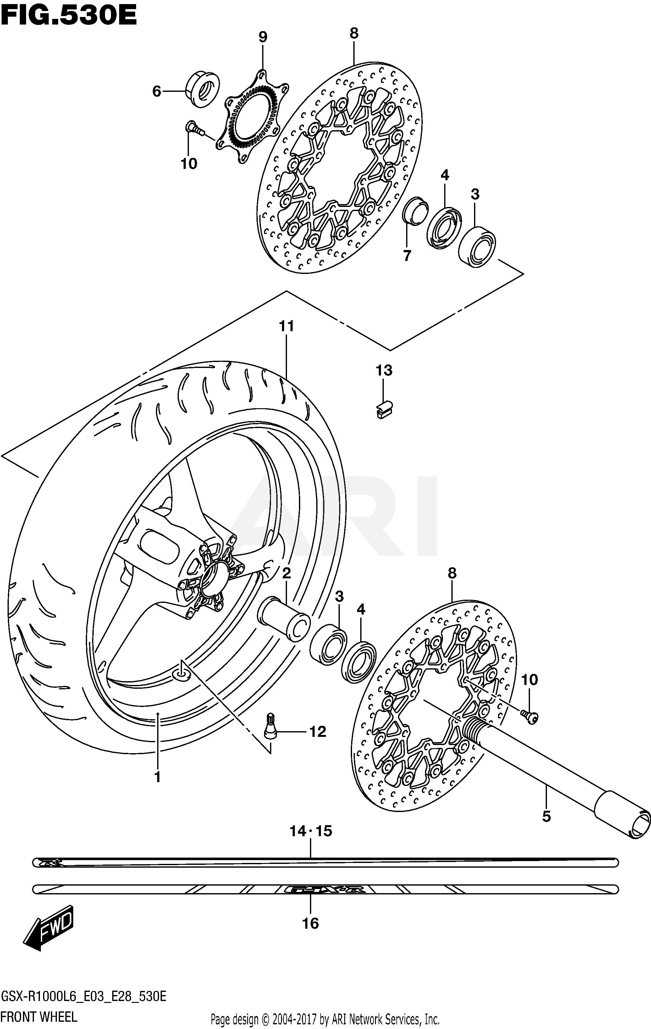 FRONT WHEEL (GSX-R1000AL6 E33)