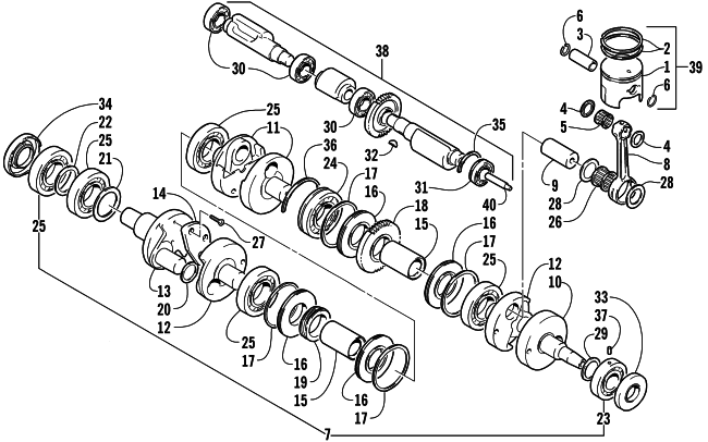 PISTON AND CRANKSHAFT