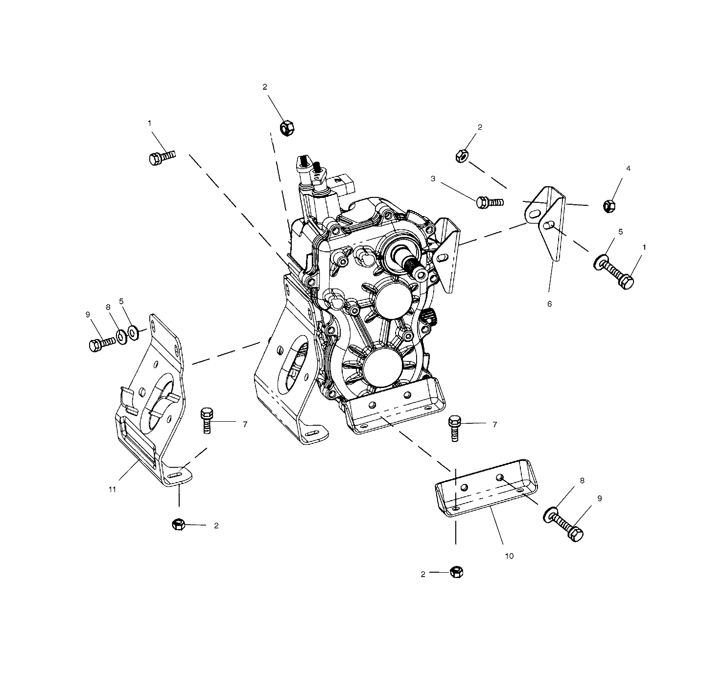 TRANSMISSION MOUNTING - A02CB32AA/AB/FC (4970107010C11)