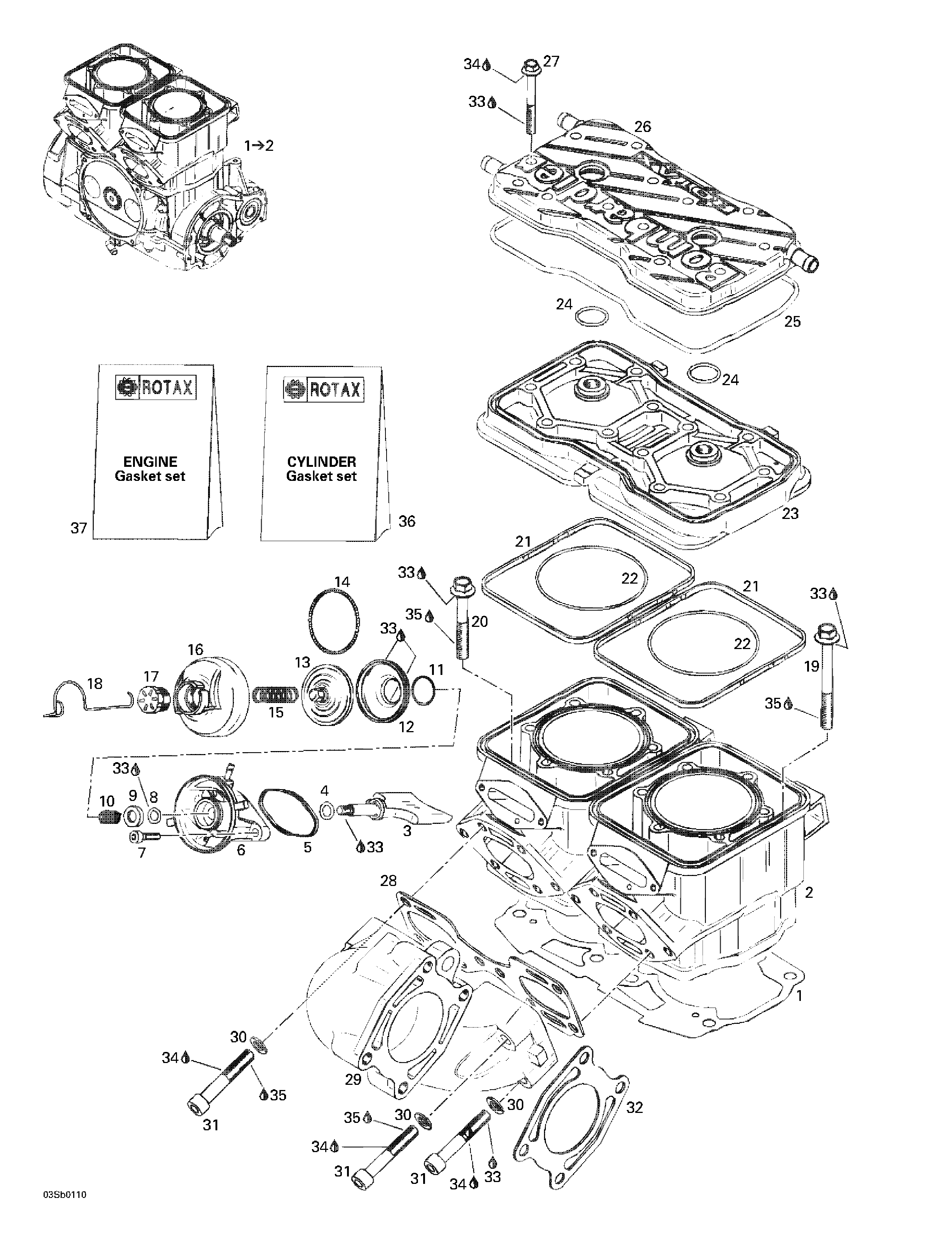 Cylinder, Exhaust Manifold